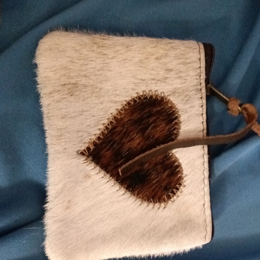 Furry Heart Accent coin purse